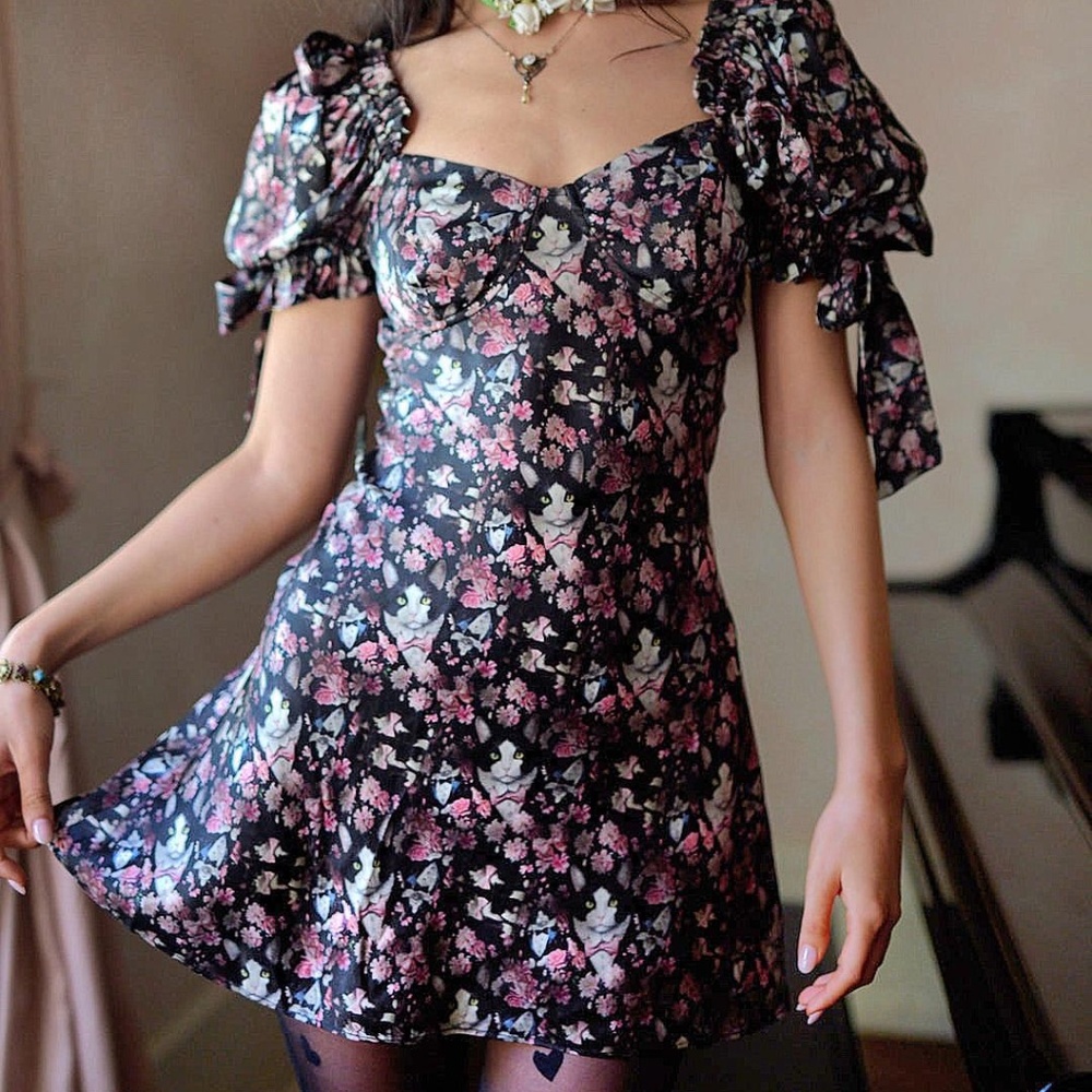 Selkie The Mini Poet Tuxedo Slip Dress in Size Small, Brand New!
